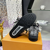 Men's Skate Black Swarovski Crystal Monogram Skate Shoes| 1ABMHV