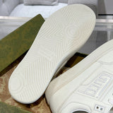 Screener Series Men's All-White Perforated Leather Low-Top Sneakers |798785 AADU0 9094
