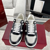 MAC80 Series Women's Leather Sneakers (Black and White Color Block) |756815 AAB79 1051