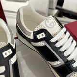MAC80 Series Men's Leather Sneakers (Black and White Color Block) |756811 AAB79 1051