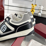 MAC80 Series Men's Leather Sneakers (Black and White Color Block) |756811 AAB79 1051
