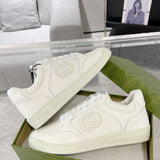 G75 Series Women's White Suede Sneakers| 812656 AADM0 9110