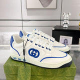 MAC80 Series Men's Low-Top Sneakers (Off-White and Blue Leather) |778301 AAB79 4542