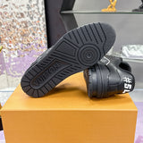 Men's Trainer Sneakers Black & White Monogram Print Colorblock Edition |1AHTO3