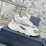 B22 Men's White/Silver Technical Mesh and Smooth Cowhide Low-Top Sneakers |3SN231YJG_H000