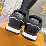 Men's Run Away Maxi Sneakers in Black & White Smooth Calfskin |1AHSS0