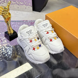 Couple's Run Away Maxi Sneakers (Women's) Smooth White Calf Leather| 1AHSRL