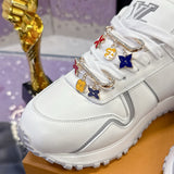 Couple's Run Away Maxi Sneakers (Men's) Smooth White Calf Leather| 1AHSRL