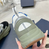 B22 Men's Cream Black Olive Blue Sneakers| 3SN231YKB_H669