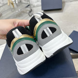 Men's B22 Series Sneakers White Mesh, Green Cowhide Leather Panels| 3SN231ZTA H668