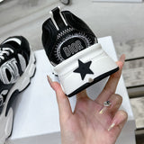 Women's Chrono Sneakers in Black and White |KCK414TRM_S19W