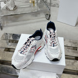 Women's Chrono Sneakers White Technical Fabric and Mesh| KCK414TRM_S10W