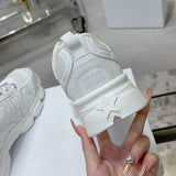 Women's Chrono Sneakers Mesh Fabric and White Leather-Effect Panels| KCK414TRM_S10W