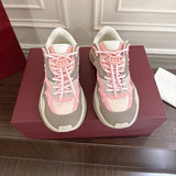 Women’s 2.0 Series Mesh and Leather Low-Top Sneakers (Pink/Gray) |816489 FAD5T 8755