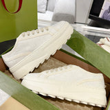 Women's Tennis 1977 Series GG White Canvas Chunky-Sole Sneakers |746767 20Q20 9044