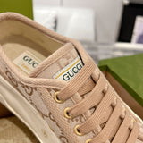 Women's Pink Canvas Platform Sneakers 746766 FABZZ 5641
