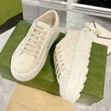 Women's Tennis 1977 Collection Oversized Beige Canvas Platform Sneakers |746767 20Q20 9044