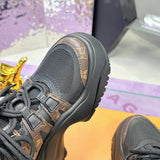 Women's Archlight Sneaker in Black Calfskin and Technical Fabric |1A43LH