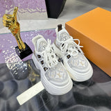 Women's Archlight Sneakers “Since 1854” Jacquard Fabric with White and Beige Leather Upper| 1A8FLI