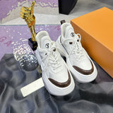 Women's Archlight 2.0 Platform Sneakers White/Brown Calfskin with Technical Mesh |1ABHZN