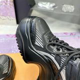 Women's Archlight 2.0 Thick-Sole Sneakers in Black Calfskin and Monogram Canvas |1ABHZ7