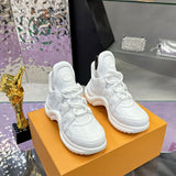 Women's Archlight Sneakers in White High-Tech Fabric and Luxurious Calfskin |1A43KV