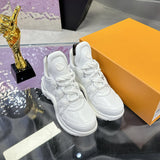 Women's Archlight Sneakers in White High-Tech Fabric and Luxurious Calfskin |1A43KV