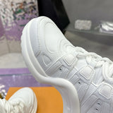 Women's Archlight Sneakers in White High-Tech Fabric and Luxurious Calfskin |1A43KV