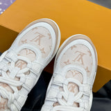 Archlight Sneakers in Dune Beige Lacquered Monogram Canvas with Smooth Leather Trim |1AHOT5