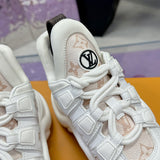 Archlight Sneakers in Dune Beige Lacquered Monogram Canvas with Smooth Leather Trim |1AHOT5