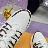 Women's Archlight Sneakers White/Brown Calfskin and High-Tech Mesh |1A43L1