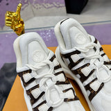 Women's Archlight Sneakers White/Brown Calfskin and High-Tech Mesh |1A43L1