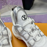 Women's Archlight Sneakers White/Silver Technical Fabric and Leather Combination| 1ABVFL