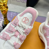 Women's Archlight Sneakers, Pink-White Monogram Embossed| 1A4X75