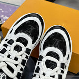 Women's Archlight Sneakers in White, Black Calfskin, and Mesh| 1A43KV