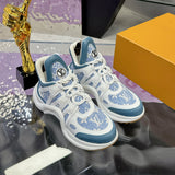 Women's Archlight Sneakers in Blue and White Denim Canvas |1AB30Q