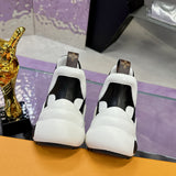 Women's Archlight Sneakers in Black/White Smooth Cowhide Leather and Technical Fabric| 1AHOIX
