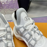 Women's Archlight Sneakers White, Gray Calfskin, Technical Fabric 1A43LH