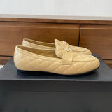 Women's (Beige Lambskin) Diamond-Quilted Loafers / Moccasins| G36646 X01000 26C