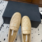 Women's (Beige Lambskin) Diamond-Quilted Loafers / Moccasins| G36646 X01000 26C