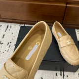 Women's (Beige Lambskin) Diamond-Quilted Loafers / Moccasins| G36646 X01000 26C