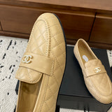 Women's (Beige Lambskin) Diamond-Quilted Loafers / Moccasins| G36646 X01000 26C