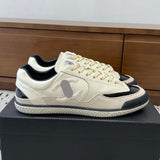Women's Black and White Alligator-Grain Leather and Patent Leather Trainers |G46872 B18224 NZV95