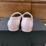 Women's Light Purple Patent Calfskin Moccasin Loafers |G45409 B15232 NT977