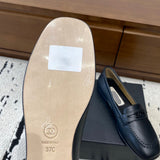 Men's Black Calfskin Double C Loafers with Stitching |G39396X5673094305