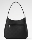 2026 All Around PM Tote Bag with Openwork Monogram Pattern, Pebble Gray Mahina Calfskin M28306