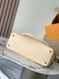 2026 Alma PM Beige Leather Handbag Monogram Pattern, Refined VVN Calfskin M27388