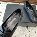 Women's Black Lambskin Diamond-Quilted Ballet Flats G24712
