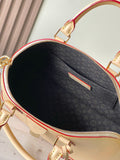 2026 Alma PM Beige Leather Handbag Monogram Pattern, Refined VVN Calfskin M27388