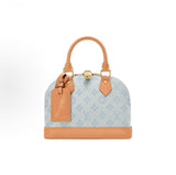 2026 Alma PM Handbag Glacier Blue  Monogram-coated canvas with calfskin trim M27526